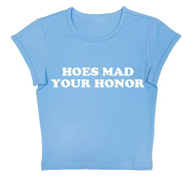 Sweet Cute Casual Letter Printed T-shirt Top Round Neck