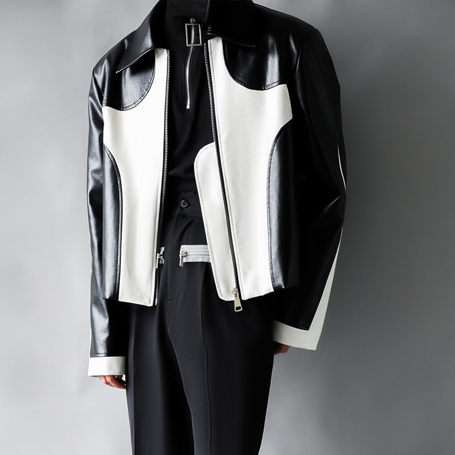Autumn And Winter Advanced Design Sense Gang Handsome Pu Leather Jacket