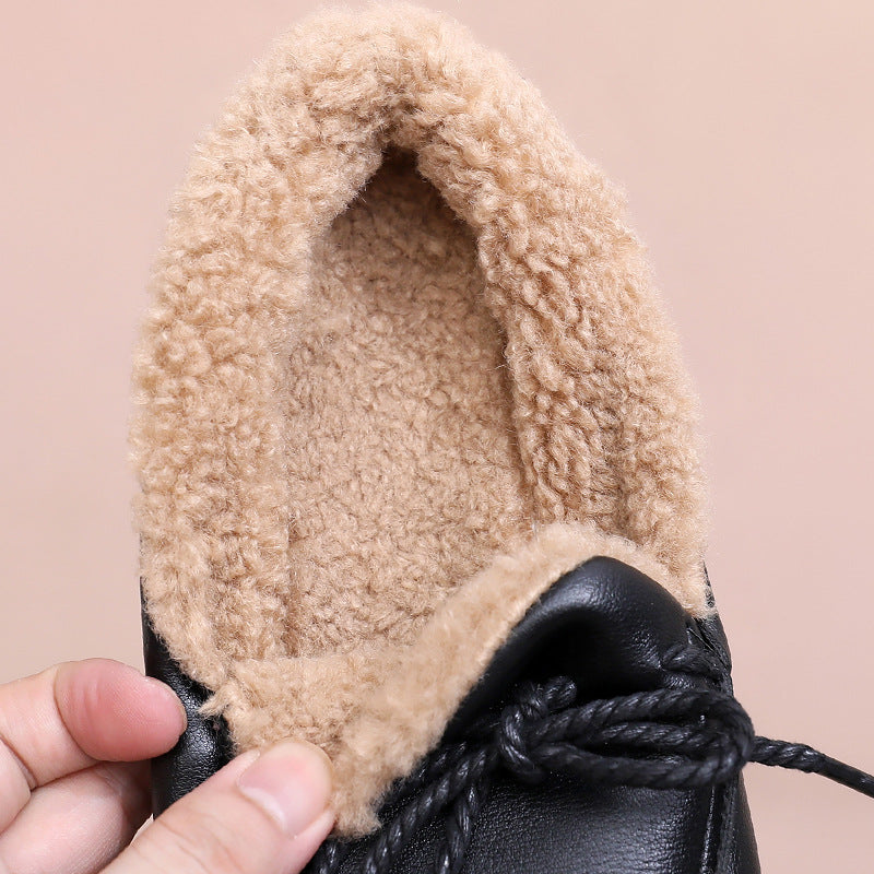 Flat Non-slip Slip-on Fleece-lined Warm Shoes