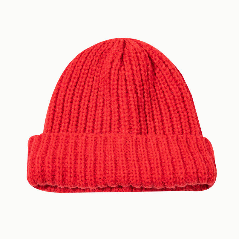 Japanese Simple Solid Flanging Wool Hat
