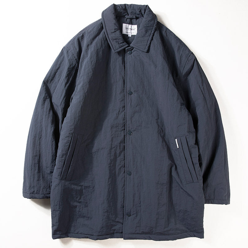 Retro Revers Herre Mellemlang Termisk Vatteret Trenchcoat