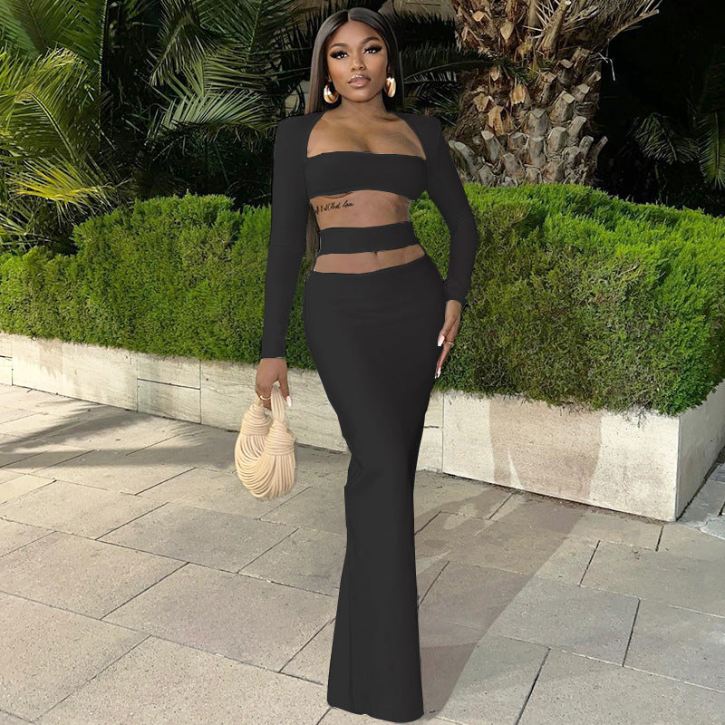 Women's Fashion Top And Skirt Set