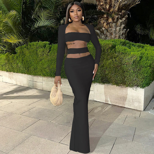 Women's Fashion Top And Skirt Set