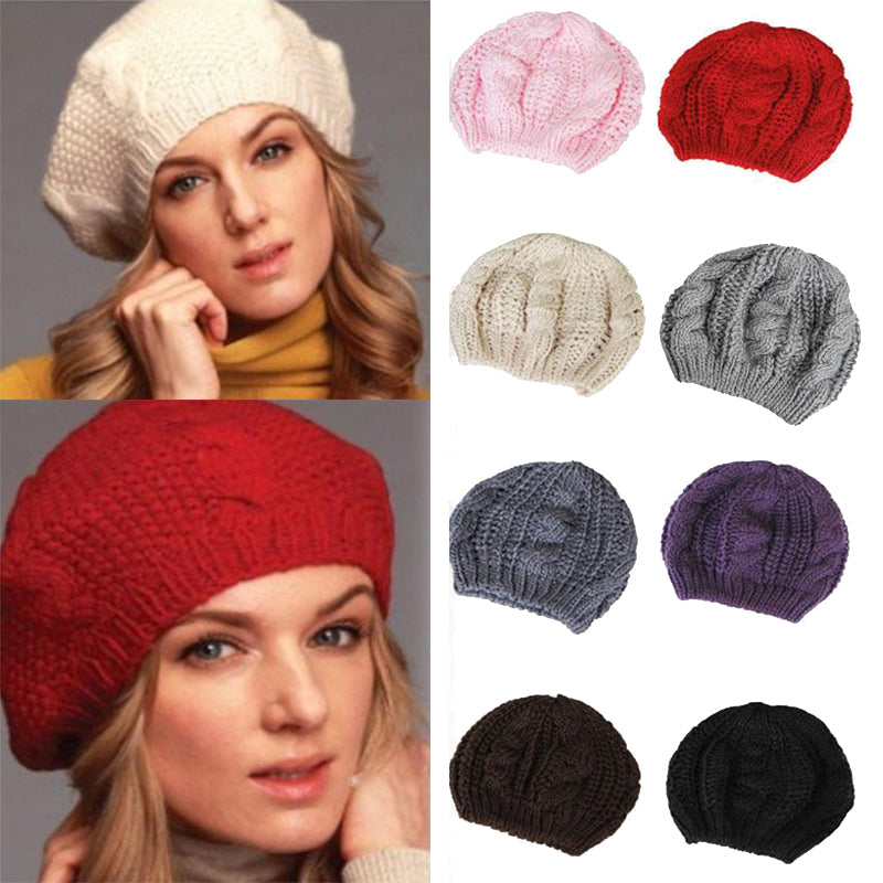 Women's Autumn And Winter Big Buds Twist Ball Knitted Hat