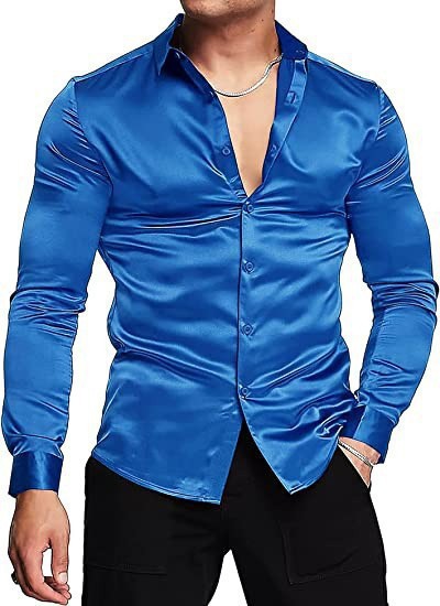 Men's Fashion Lapel Casual Long-Sleeve Shirt