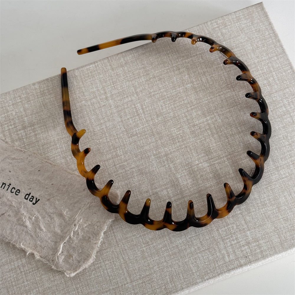 Non-slip Broken Hair Pressure Nozzle Acetic Acid Wave Toothed Hair Hoop
