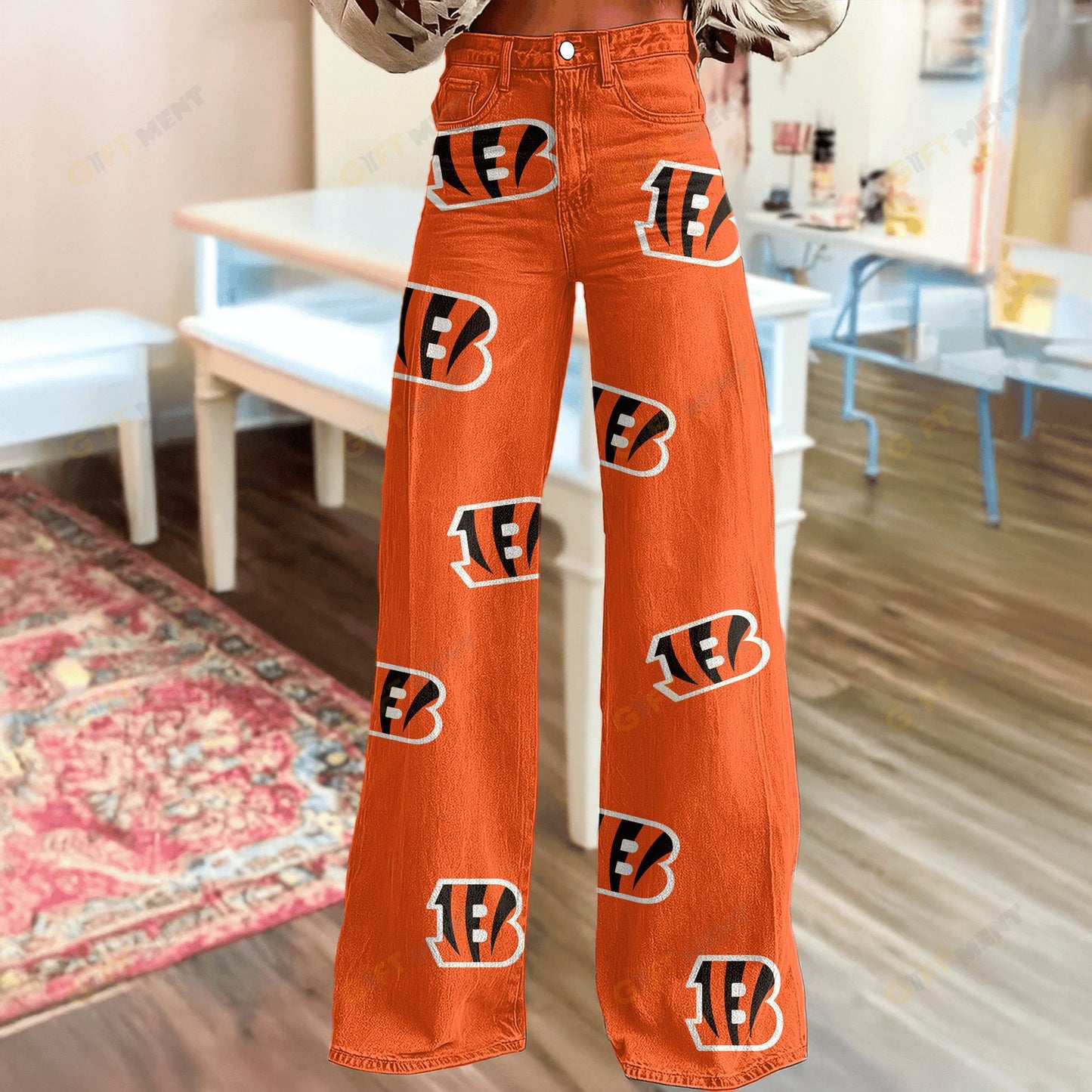 Digital Print Casual Versatile Plus-size Faux Denim Jeans 3D