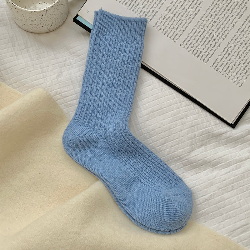 Womens Thickened Thermal Fleece-lined Wool Socks