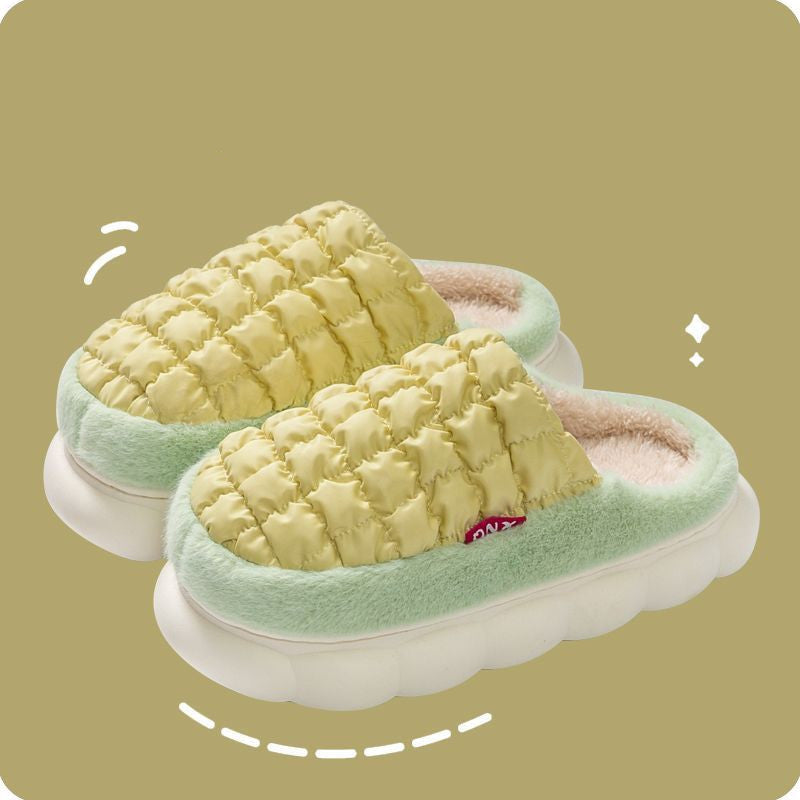 Student Dormitory Men's Thick Sole Fleece Bread Shoes