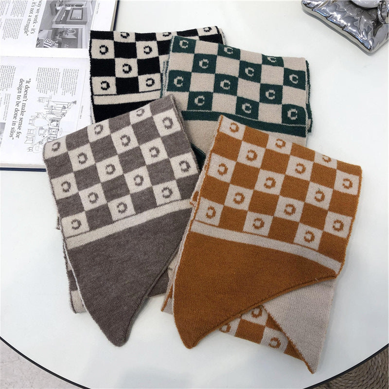 Fashionable Ladies All-match Student Letter Warm Scarf