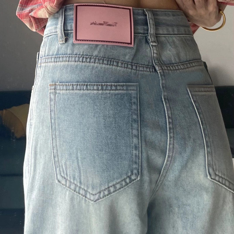 Mode Personlighed All-match Jeans Kvinder