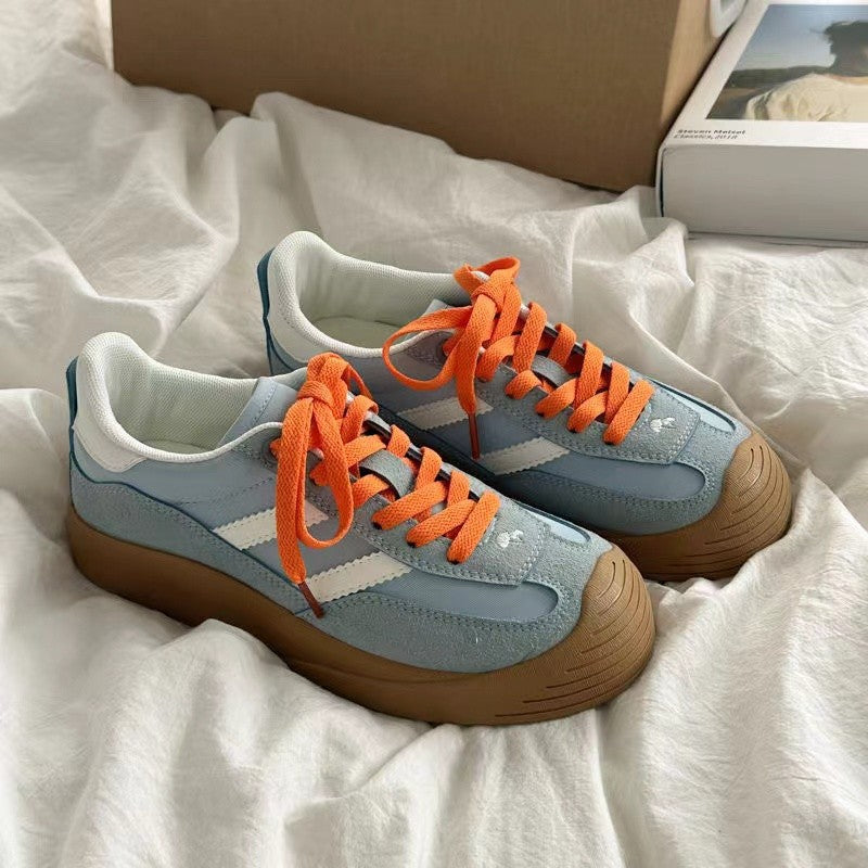 Women's Versatile Vintage Niche Breathable White Sneakers