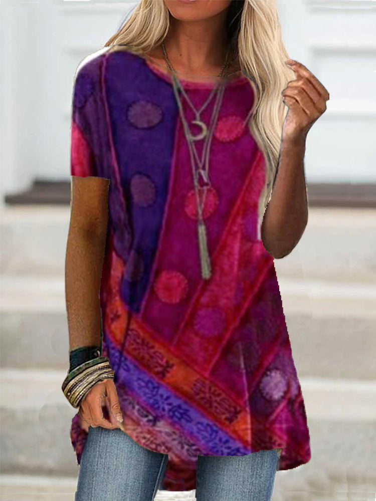 Fashion Womens Short-Sleeve Tops For Foreign Trade