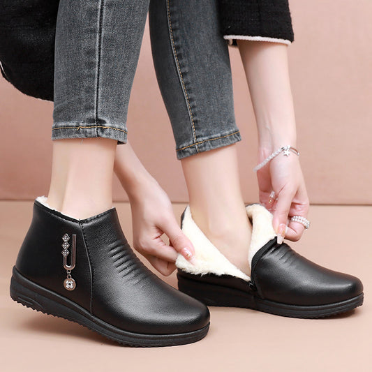Winter Mom Shoes Elderly Cotton Shoes Soft Sole Warm