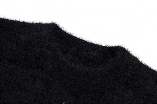 Men's Loose High Street Spider Jacquard Pullover Sweater