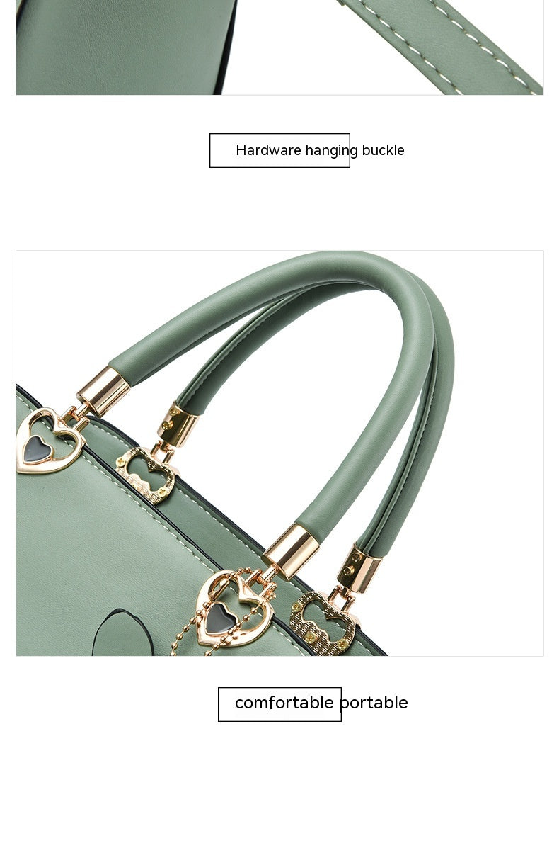 European American Fashion Floral Print Decorative Women's Shoulder Crossbody Handbag