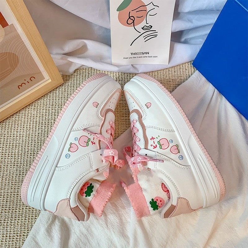 Pigehjerte Fersken Sød Gummi Sneakers