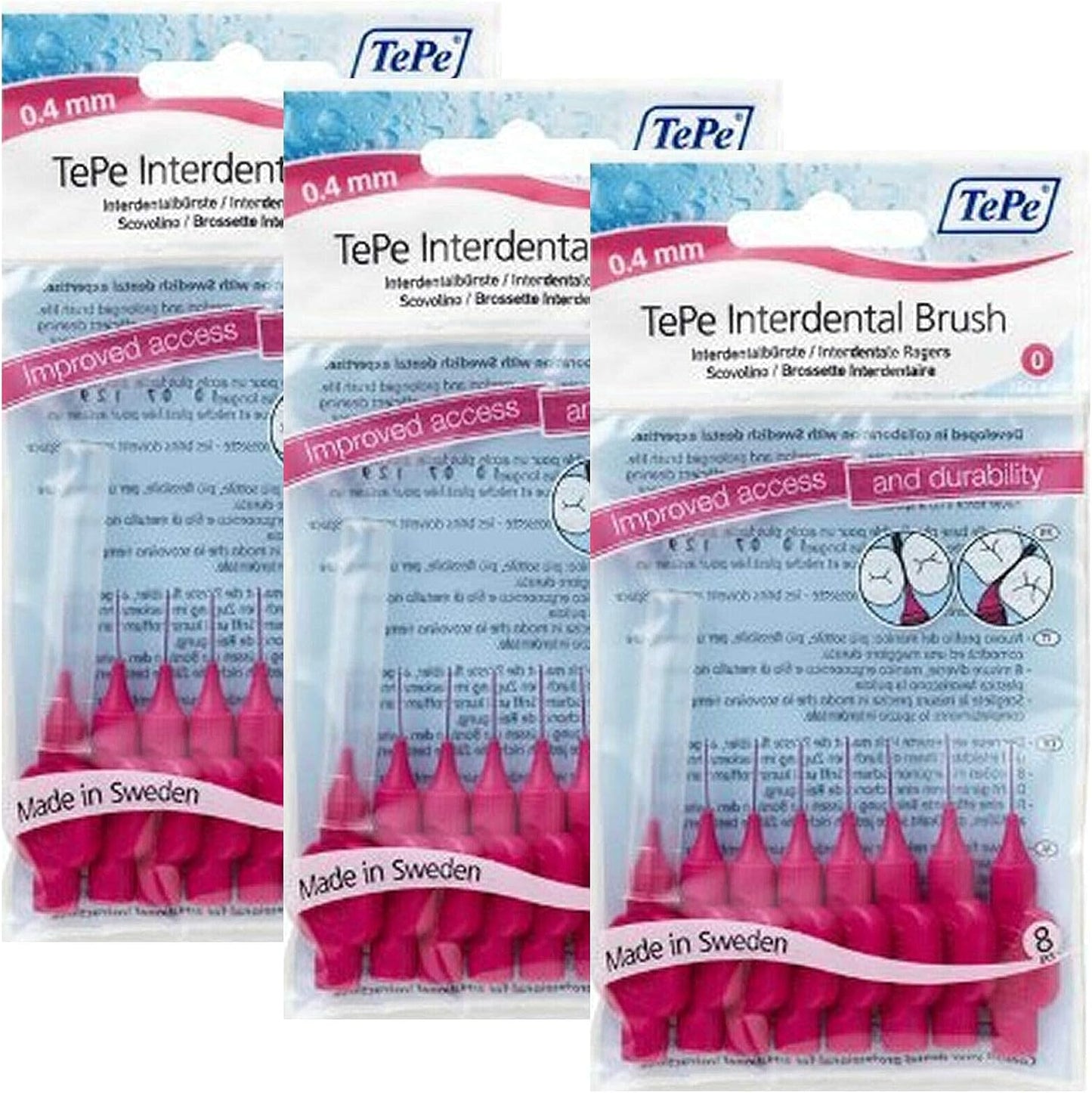 Tepe Interdentalbürste, Original, Grün, 0,8 Mm/Iso 5, 8 Stk., Plaque-Entfernung, Effiziente Reinigung Der Zahnzwischenräume,Für Große Lücken