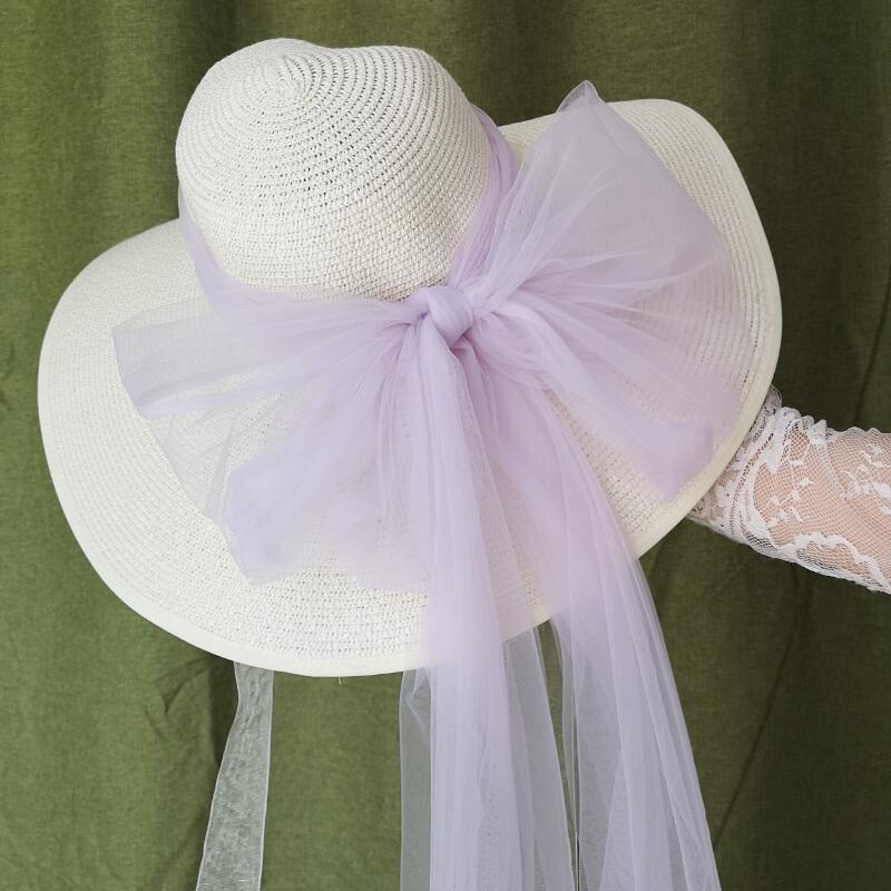 Women's Bow Exaggerated Mesh Hat