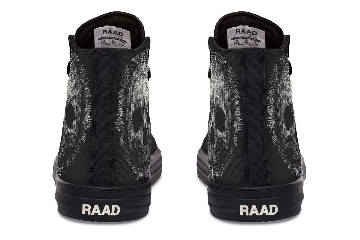 Men's And Women's Fashion Color Printing High-top Canvas Shoes