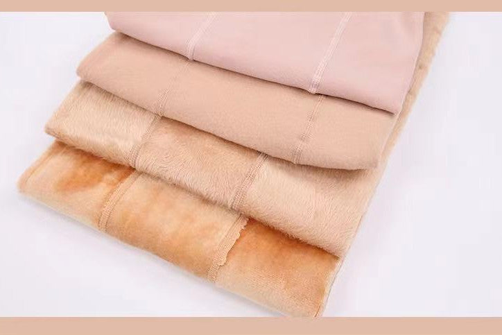 Bare Leg Artifact Double Layer Women's Leggings Fake Through Meat Plus Velvet Pantyhose