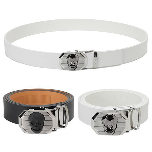Korean Style Toothless Automatic Buckle Cowhide Belt