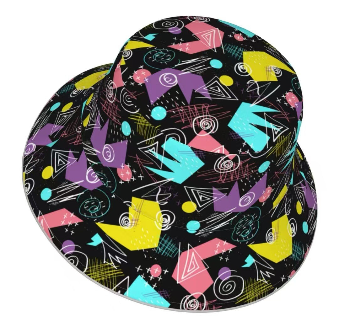 Creative Pattern Series Double-sided Wear Sunshade Breathable Bucket Hat