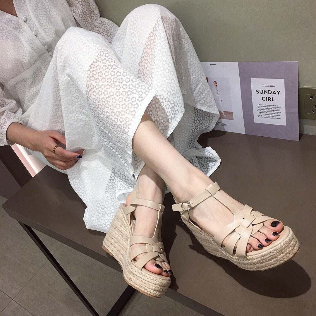 Women's Inner Heightening Platform Roman Shoes