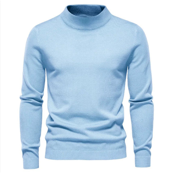 Mid-collar Slim Fit Men's Sweater Men's Multi-color