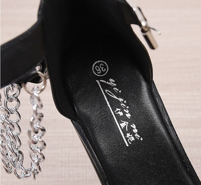 Chunky Heel Waterproof Platform Pole Dance High Heels 14cm
