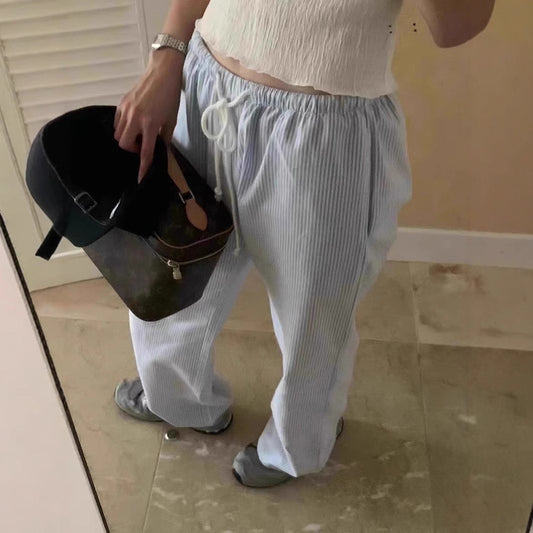 Women's Slimming Lazy-sense Striped Casual Pants