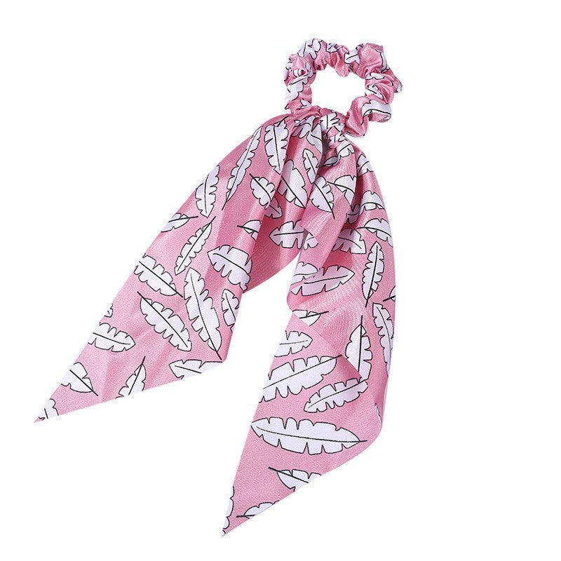 Fashion Long Streamer Printed Fabric Tie Hair Accessory For Ponytail Tie-up Hair Top Cuft