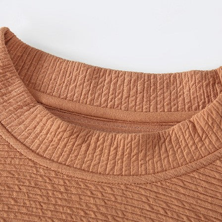 Strikket kort pullover løs yogatrøje