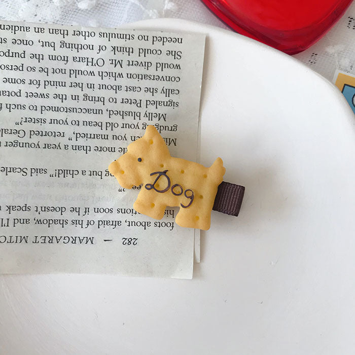 Cute Harajuku Simulation Biscuit Bear Rabbit Hairpin