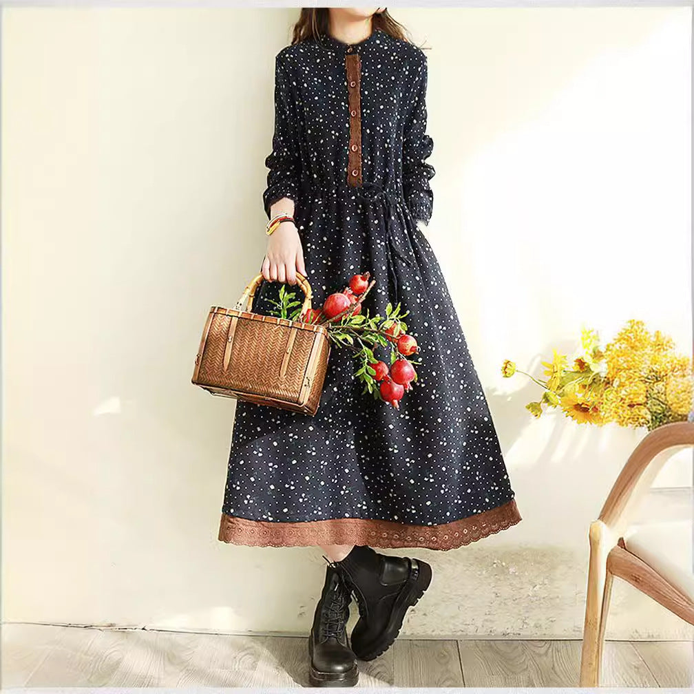 Slimming Relaxed-fit Plus-size Dress With A Defined Waist