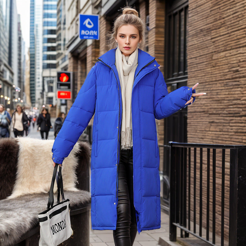 Thick Warm Lengthened Overknee Cotton-padded Jacket