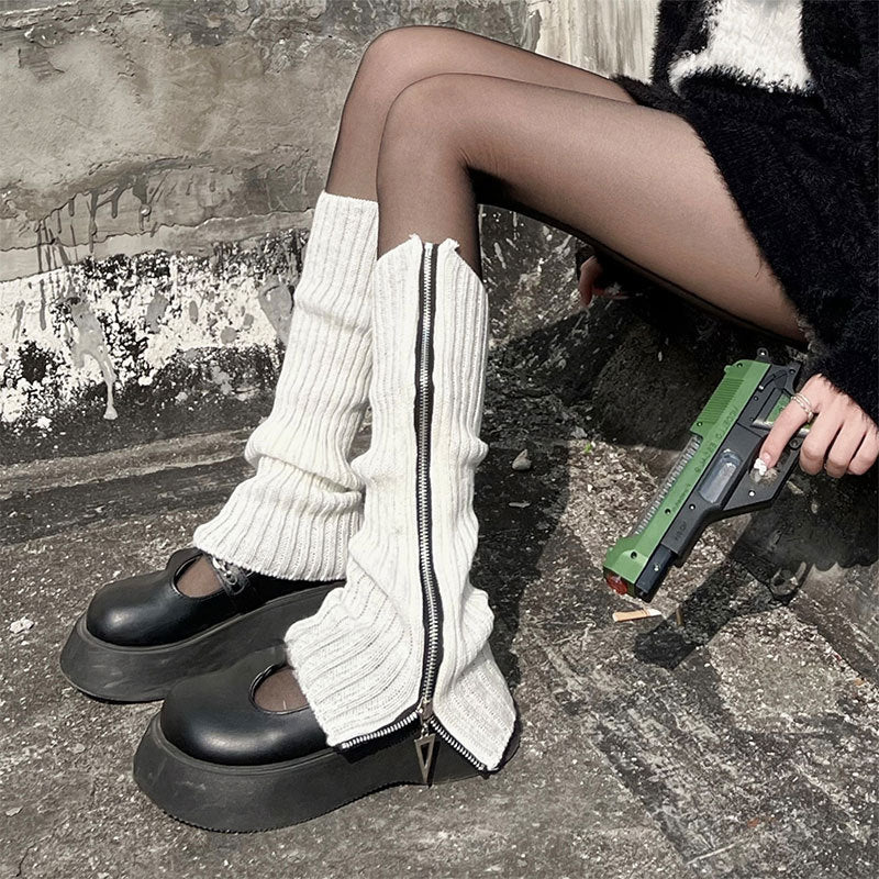 Japanese Zipper Leg Sleeve Is Fashionable And Warm