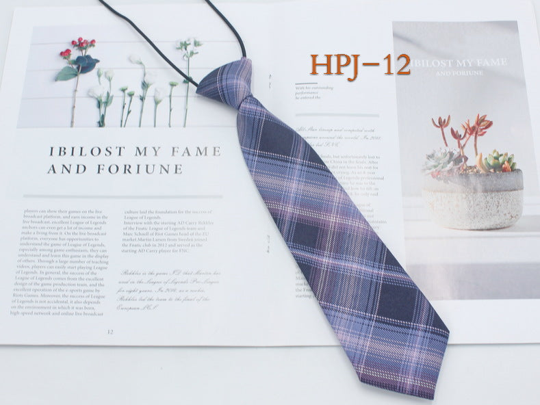 Japanese College Jk Plaid Tie Free Style