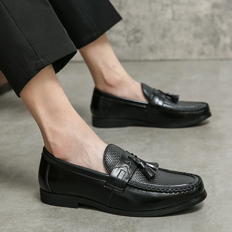 Nye afslappede slip-on lædersko til mænd