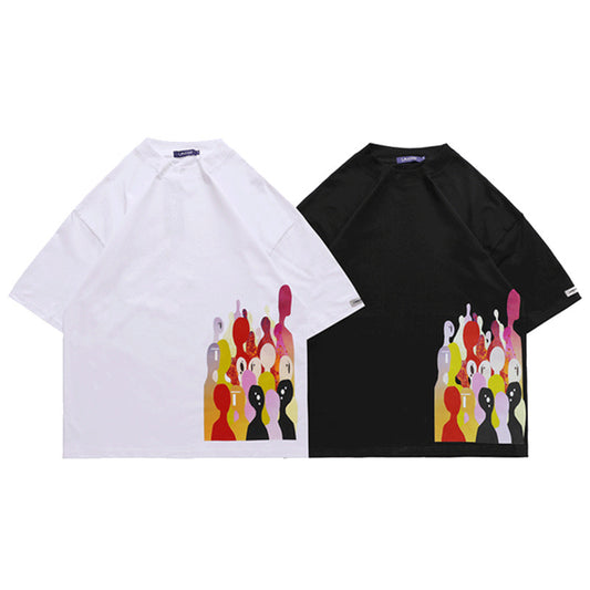 Creative Graphic Printing Loose Casual Street Unisex T-Shirt Women