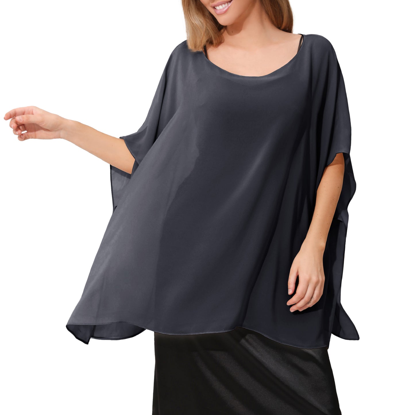 Womens Minimalist Shawl Loose-fitting Versatile Top