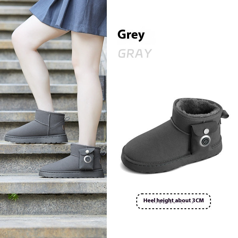 Charging Fleece-lined Thermal Electric Heating Cotton Shoes
