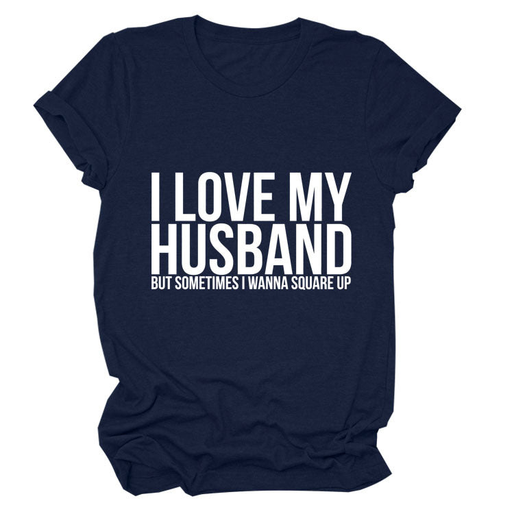 Letters Fashion Round Neck Short Sleeve Ebay Women's T-shirt
