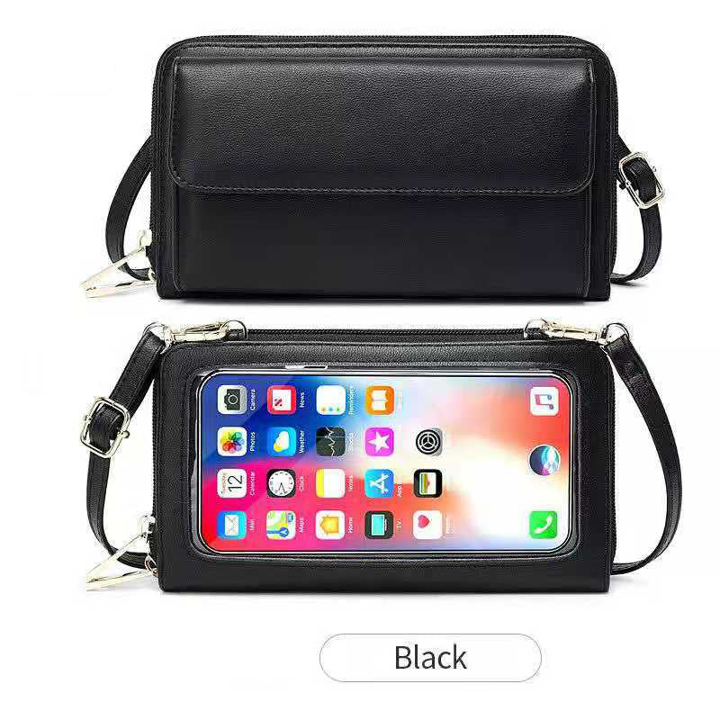Touch Screen Mobile Phone Bag Messenger RFID Anti-theft Brush