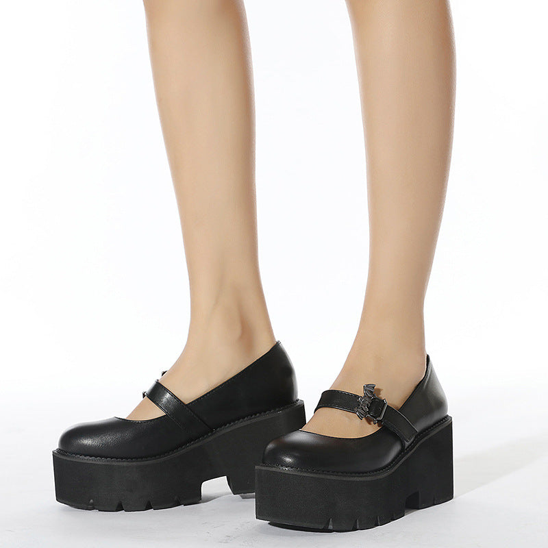 Women's Thick-soled Muffin Artistic Low-cut Shoes