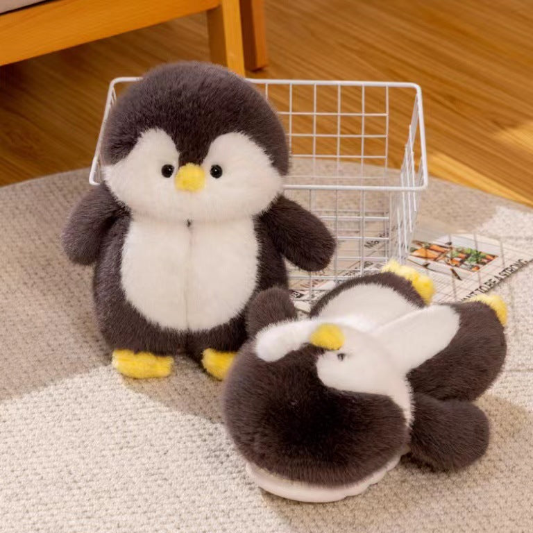 Multi-colors Cute Penguin Fur Slippers Women Girls Warm Animal Slipper Female Indoor House Shoes Casual Soft Woman Fur Flipflops