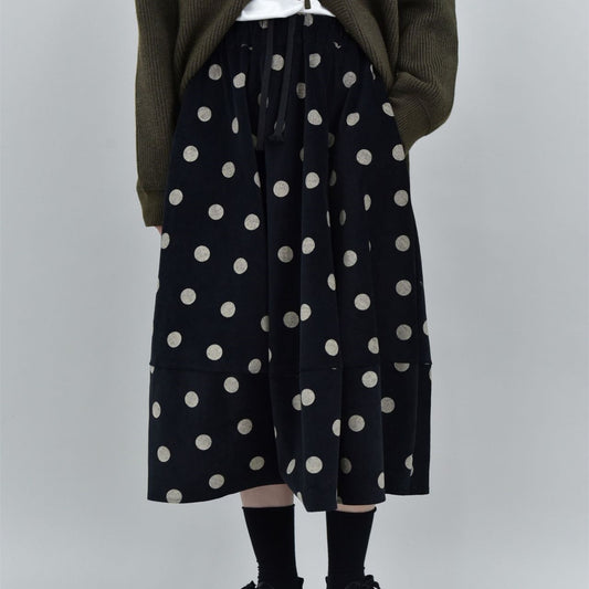 Women's All-matching Corduroy Retro Dots Skirt