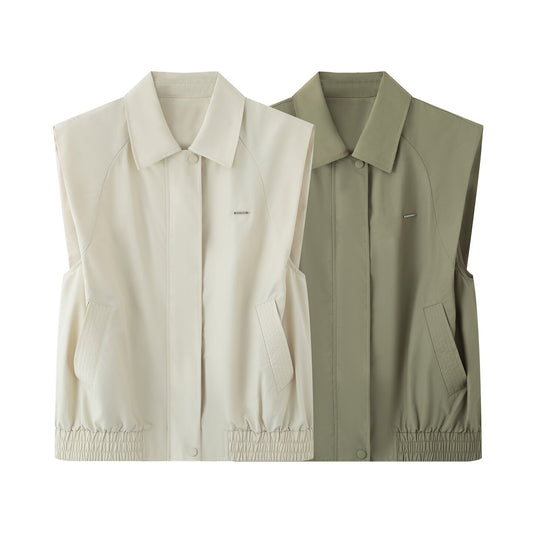 Early Autumn New Women's Clothing Fashionable All-match Casual Sleeveless Jacket Vest Coat