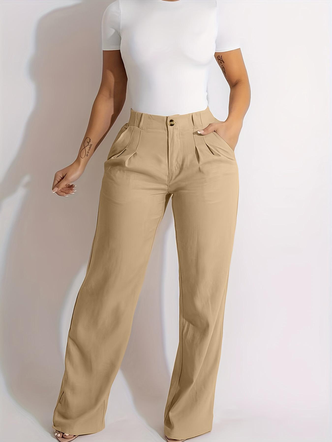 Women's High-waisted Straight-leg Loose-fit Versatile Casual Pants