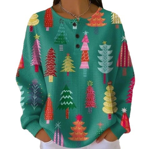 Dame Retro Afslappet Sweatshirt